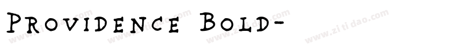 Providence Bold字体转换